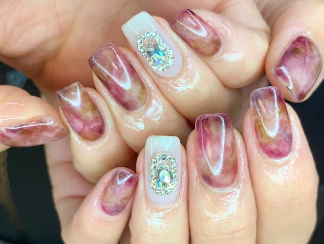 テクニック不要！アンティークべっ甲ネイル作り方