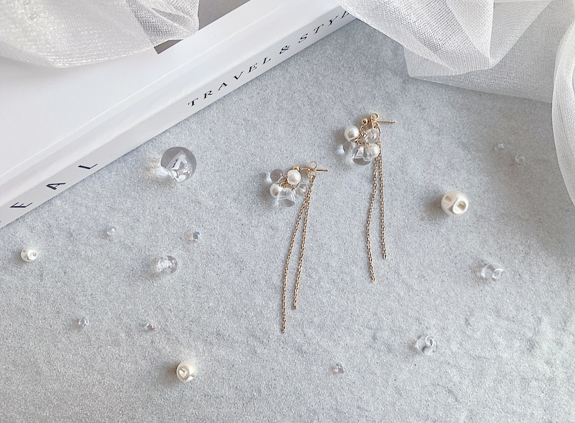 ぷるぷるチェーンピアス/イヤリング 