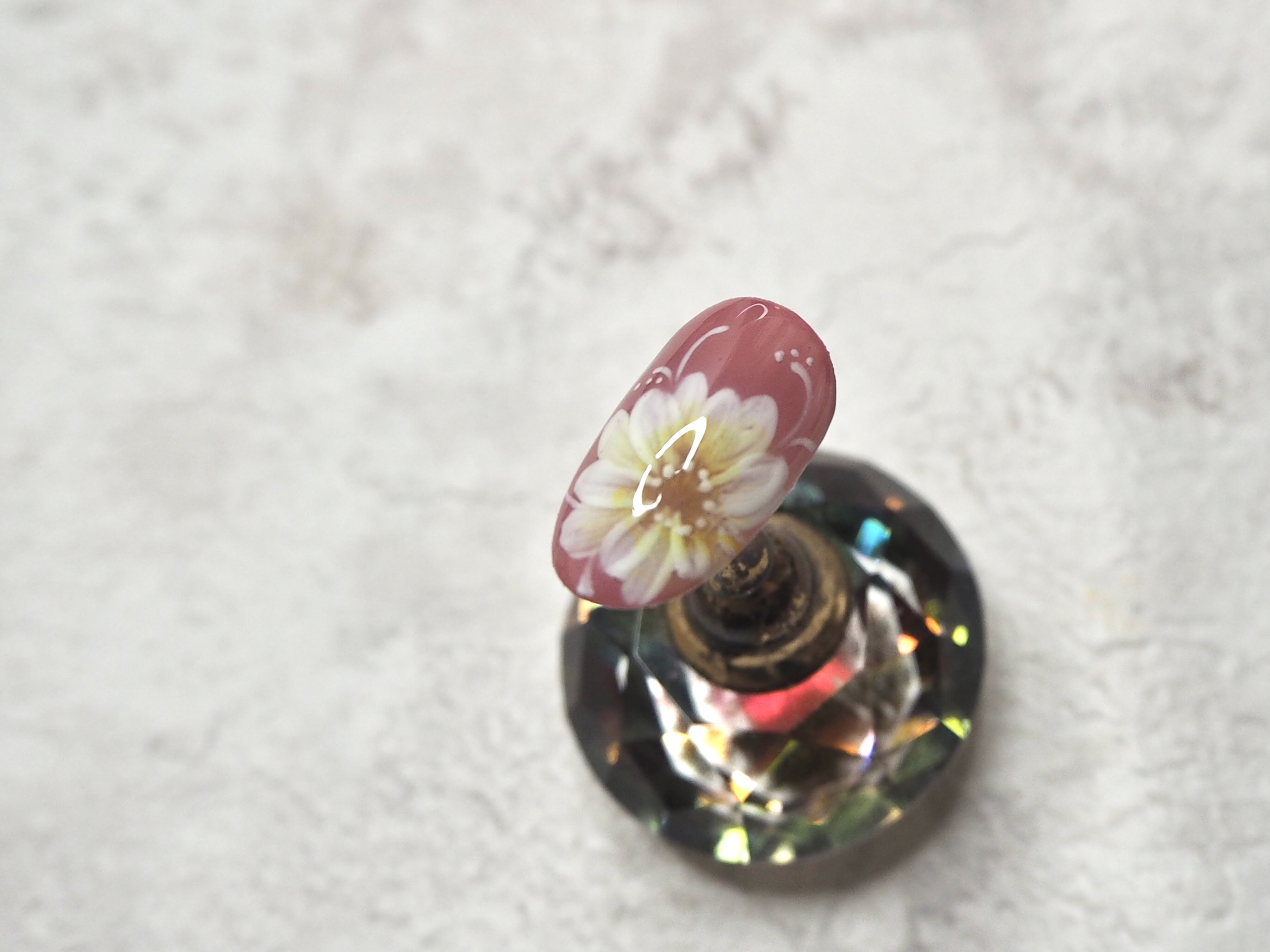 手描きフラワーネイル