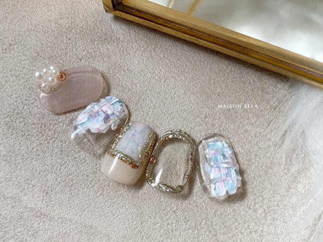 額縁・絵画ネイルの作り方／質感の出し方【画力は不要♡】