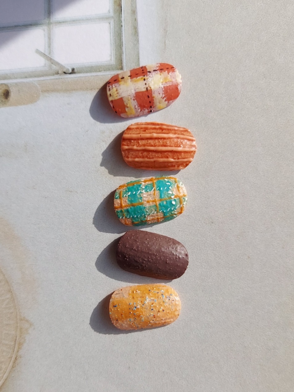 ざっくり生地感チェック柄の作り方