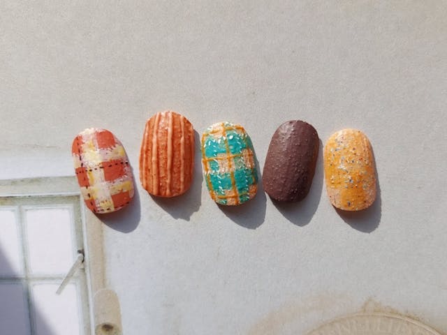 ざっくり生地感チェック柄の作り方