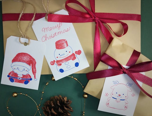 赤と青で描くクリスマス