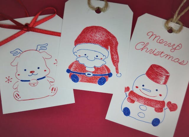 赤と青で描くクリスマス