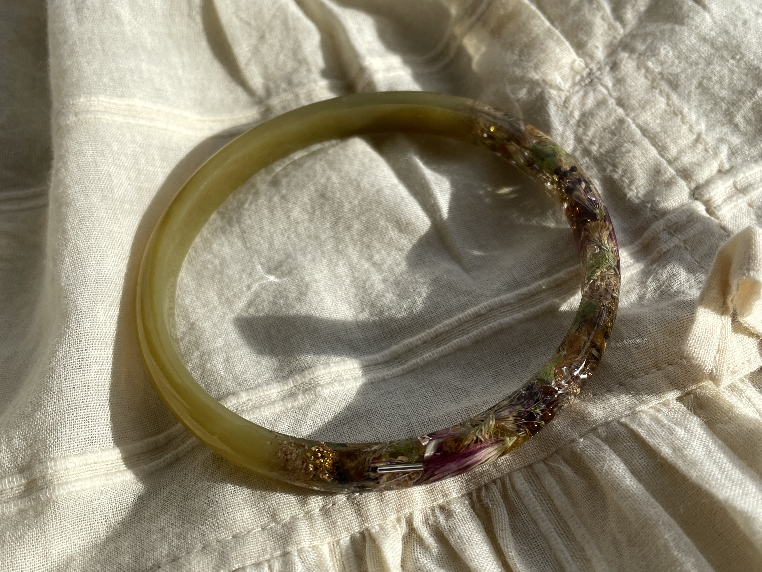 カラー入りフラワーバングルの作り方