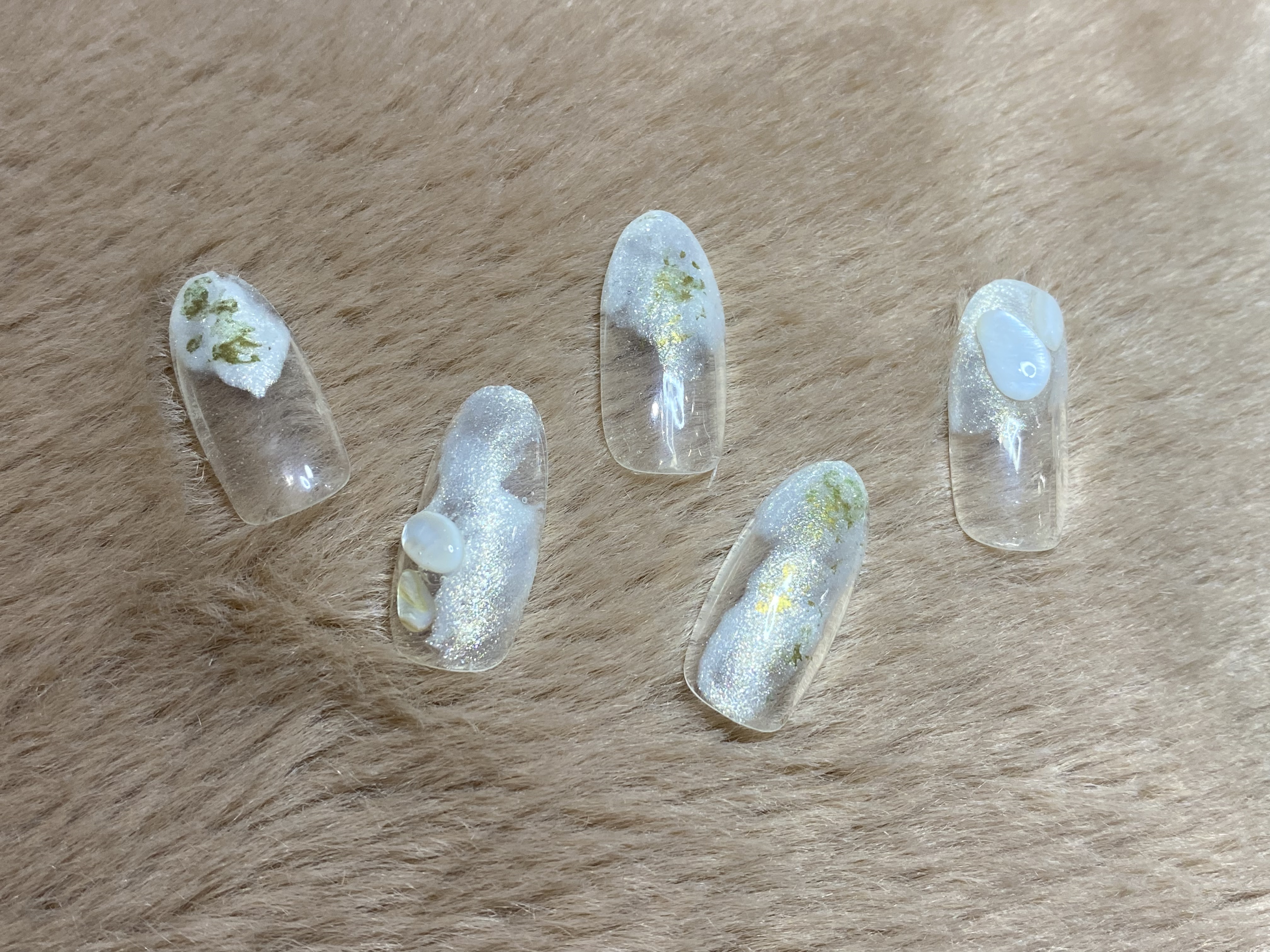 簡単＊時短＊冬のニュアンスネイル