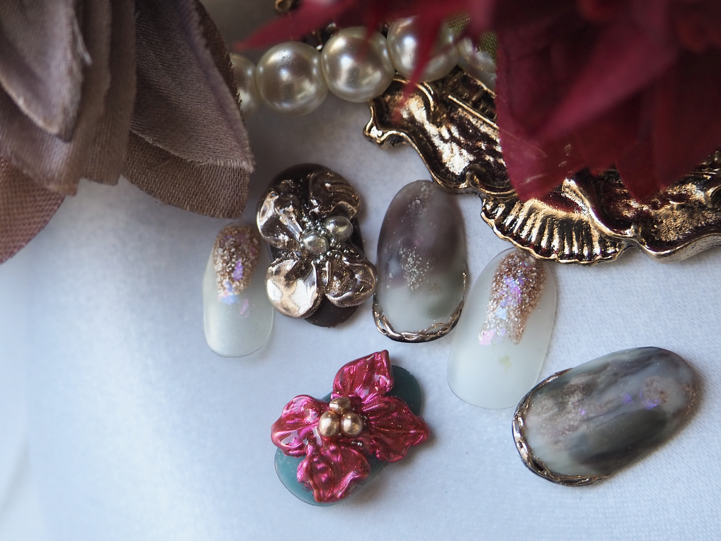 クレイジェル★ニュアンス＆メタルフラワー（ポインセチア）