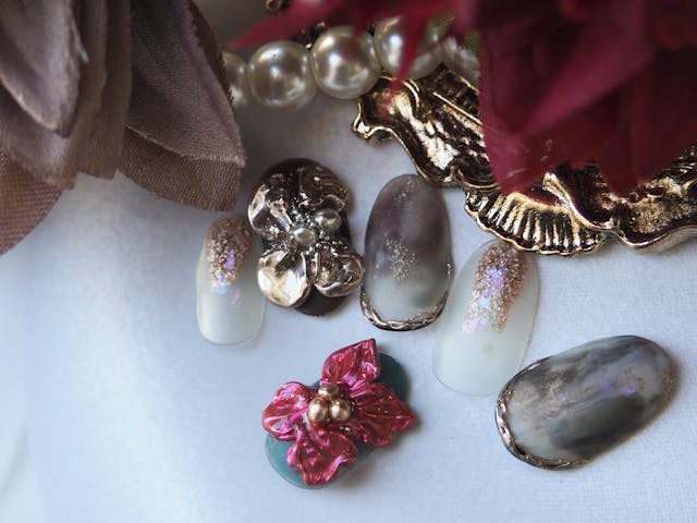 クレイジェル★ニュアンス＆メタルフラワー（ポインセチア）