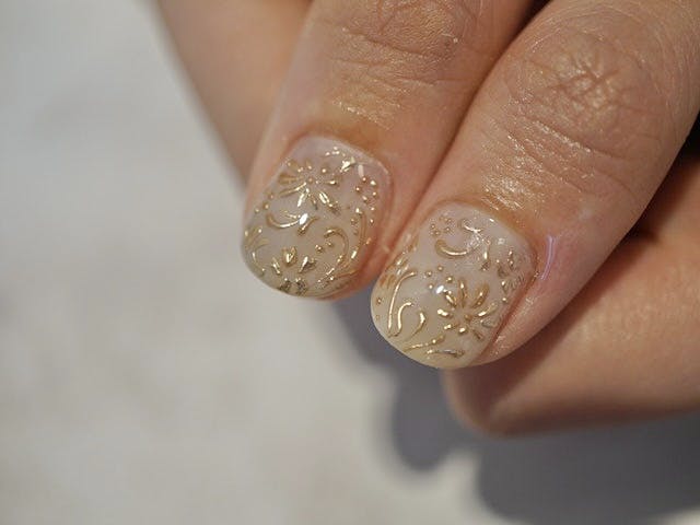 ミラーフラワーネイル