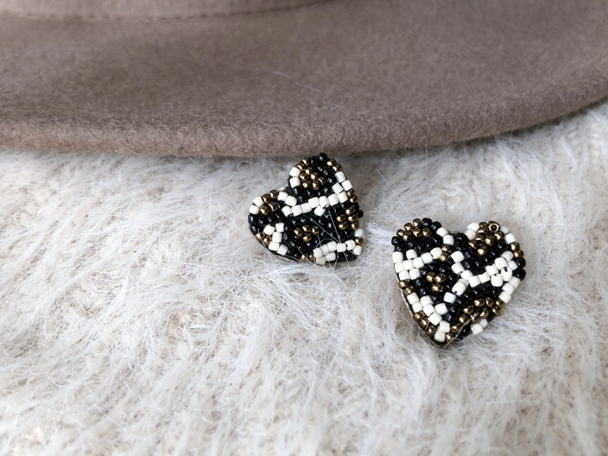 レオパード柄のハートピアス製作動画