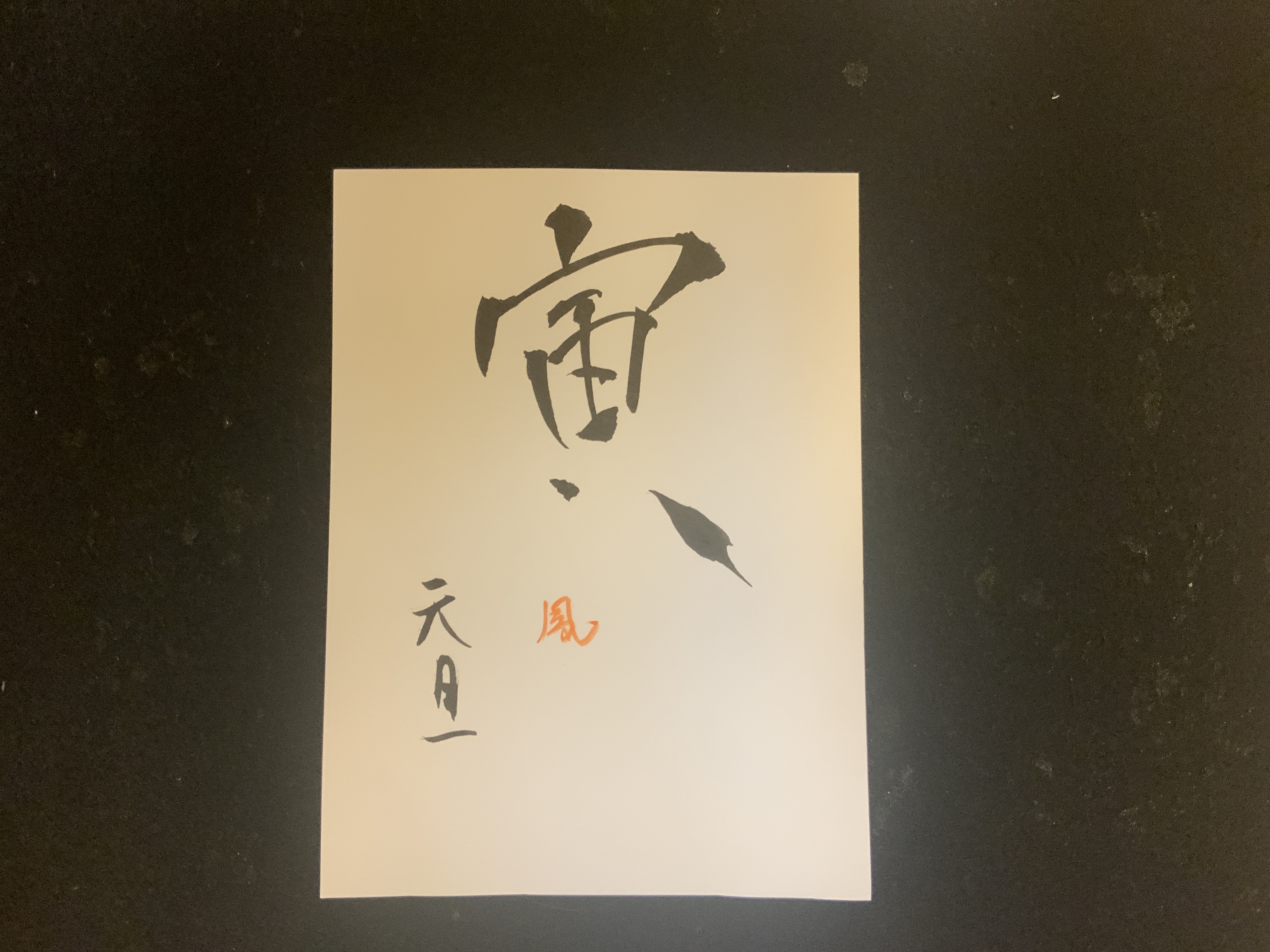 寅 美文字 書道作品 一字書 - 書