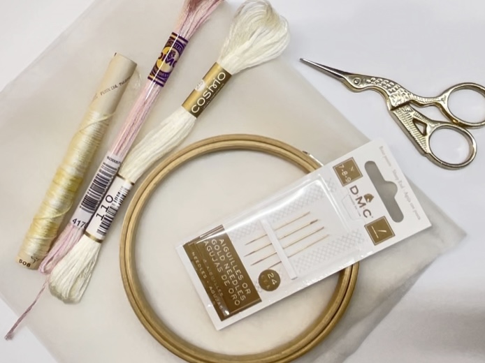 セッテイング【刺繍枠のはめ方と刺繍針の通し方のコツ