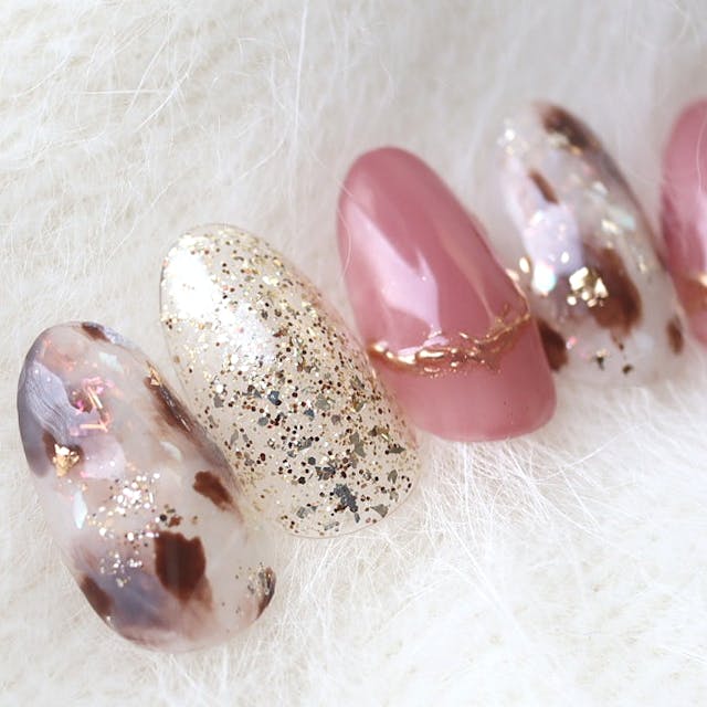 難しくない！奥行の出し方 奥行白べっ甲ネイル