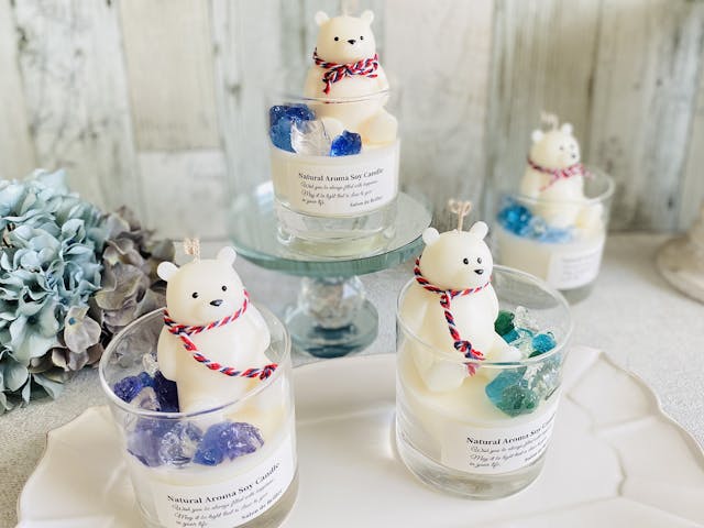北極のシロクマさんキャンドルの作り方