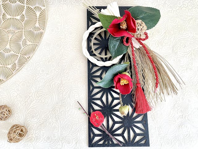 新年のウッドプレート