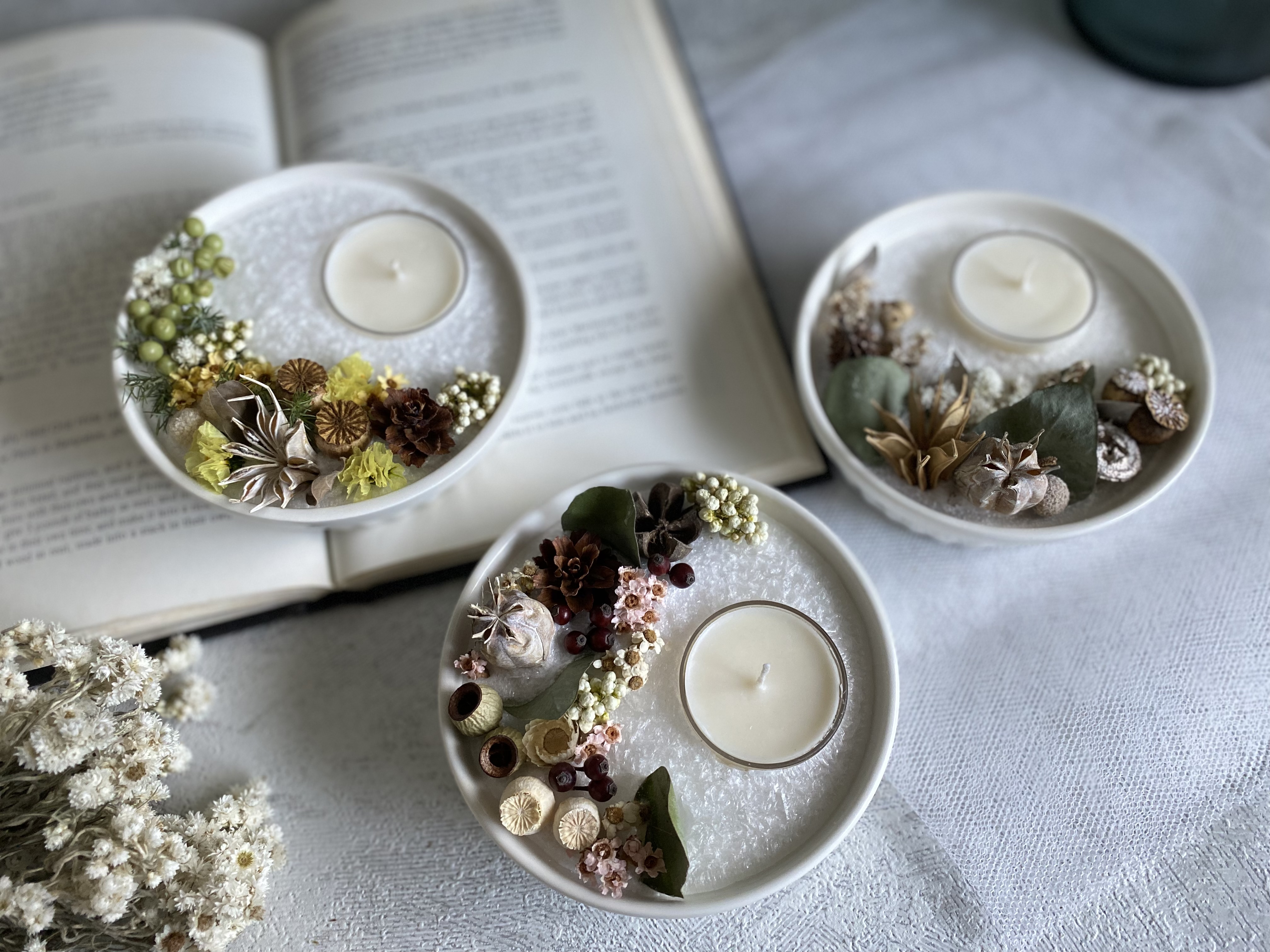 ボタニカルパームランタンキャンドルの作り方