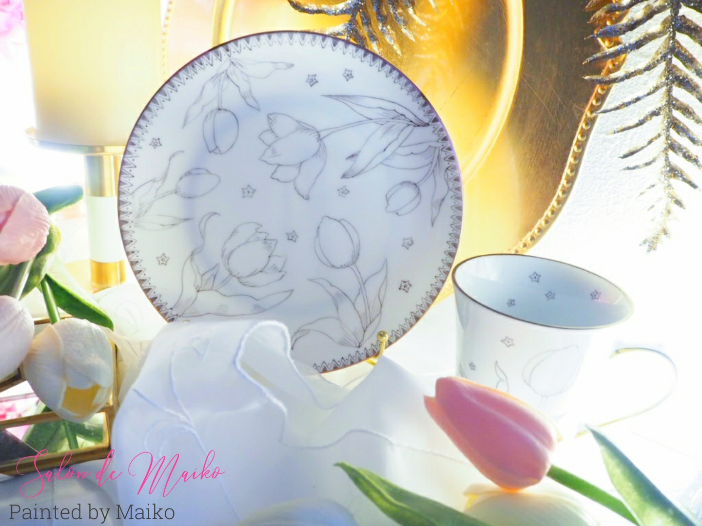 ペンワーク基礎編・チューリッププレート&作品アイディア