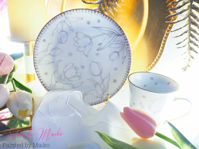 ペンワーク基礎編・チューリッププレート&作品アイディア