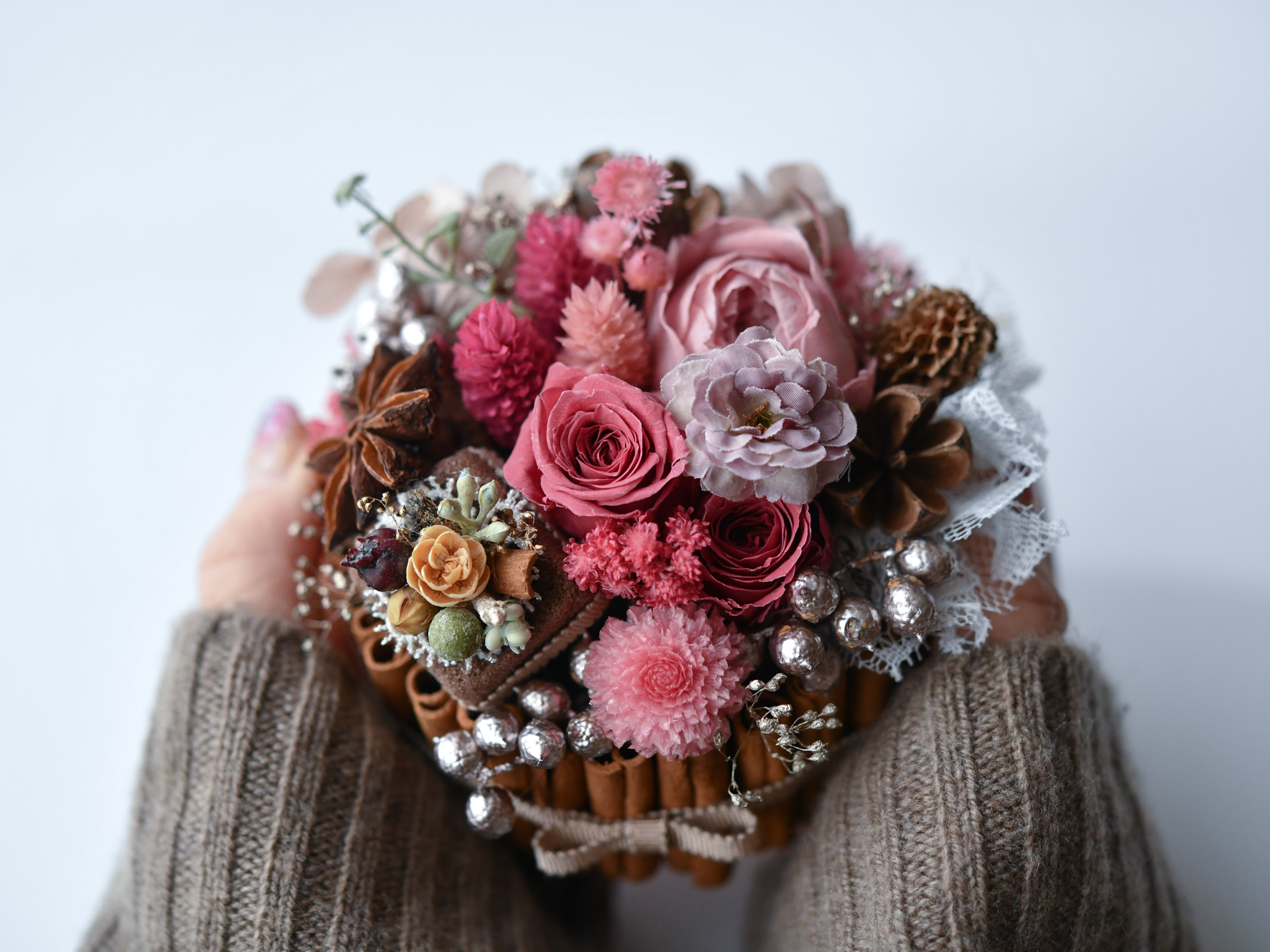 ラズベリーのフラワーケーキ アレンジ編（後半）