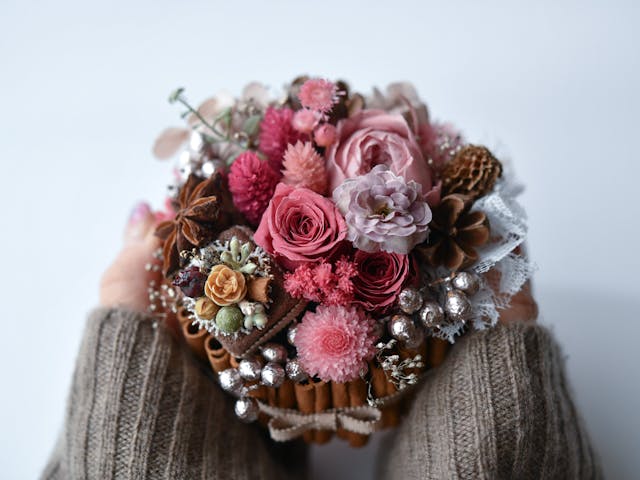 ラズベリーのフラワーケーキ アレンジ編（後半）