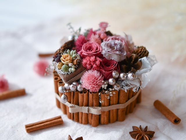 ラズベリーのフラワーケーキ 準備編（前半）