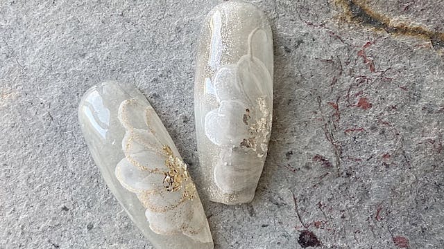 インクアートホワイトフラワーのやり方