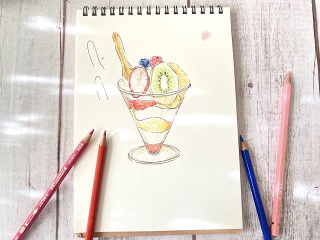 4_スイーツを塗る（黒線有り)