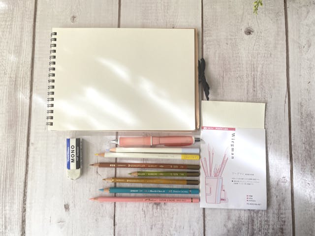 1_道具説明&ガーベラ下がき&色鉛筆塗り