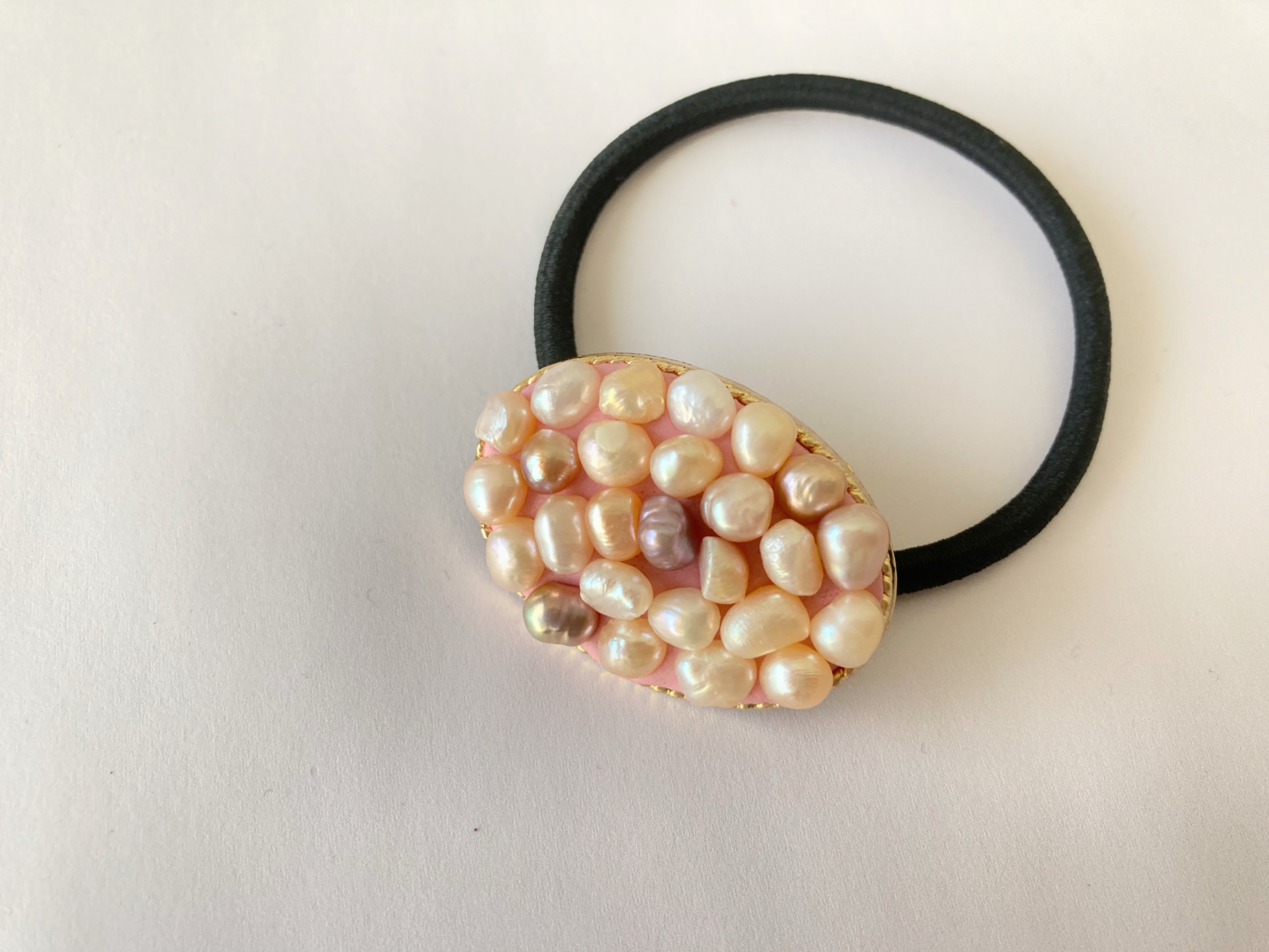 グルー系アクセサリーの基本〜淡水パールヘアゴム編