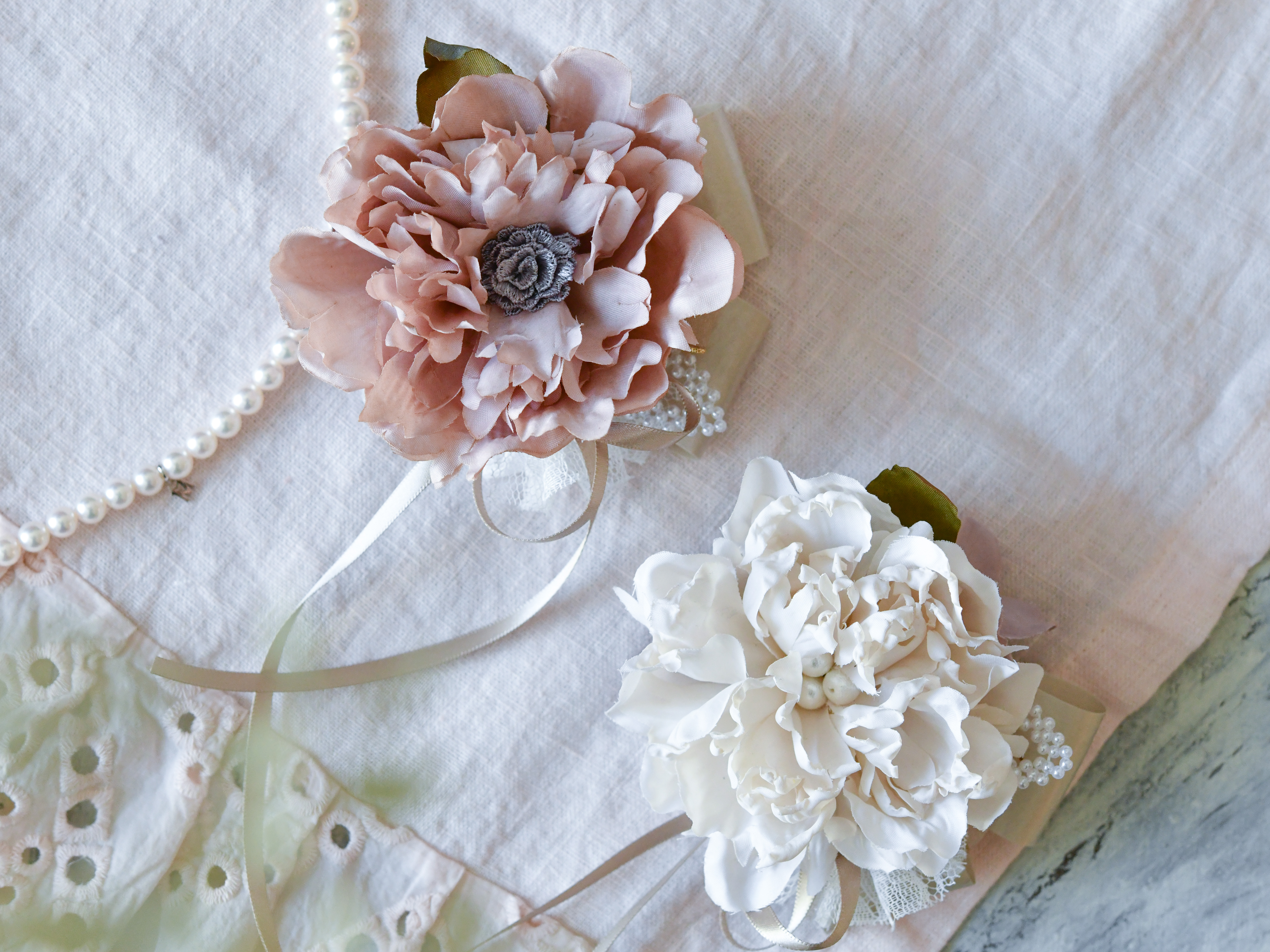 簡単華やか！ジョーゼットピオニーのコサージュ