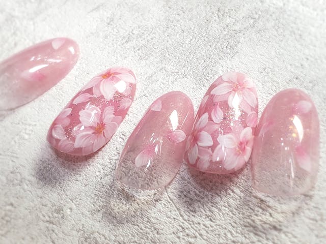 03 桜ネイルアートのやり方