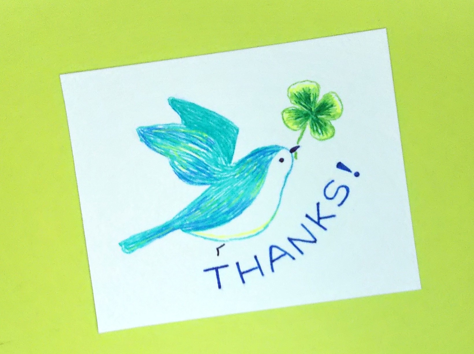 幸せの青い鳥を描こう!