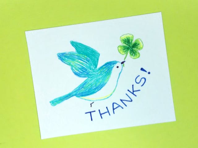 幸せの青い鳥を描こう!