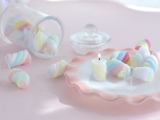 パステルカラーがかわいいマシュマロキャンドルの作り方の紹介画像1