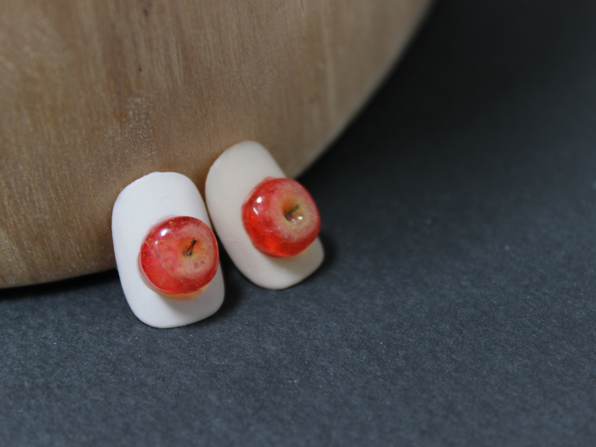 りんごのあたまネイルの作り方