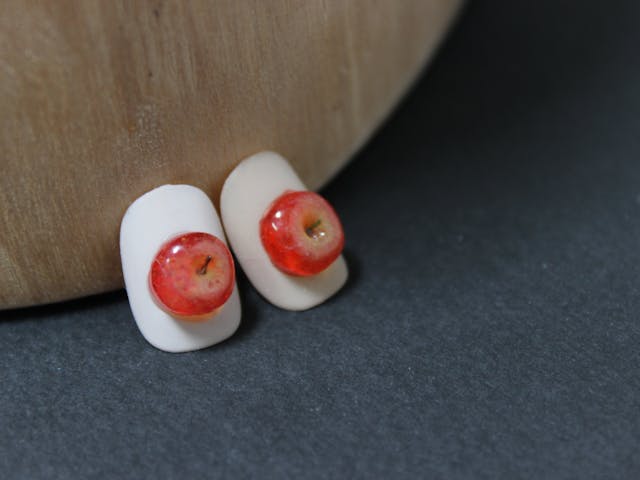 りんごのあたまネイルの作り方