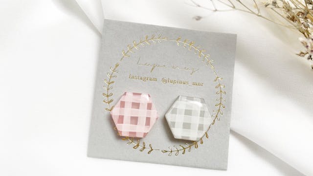 【レジン】ギンガムチェックの描き方