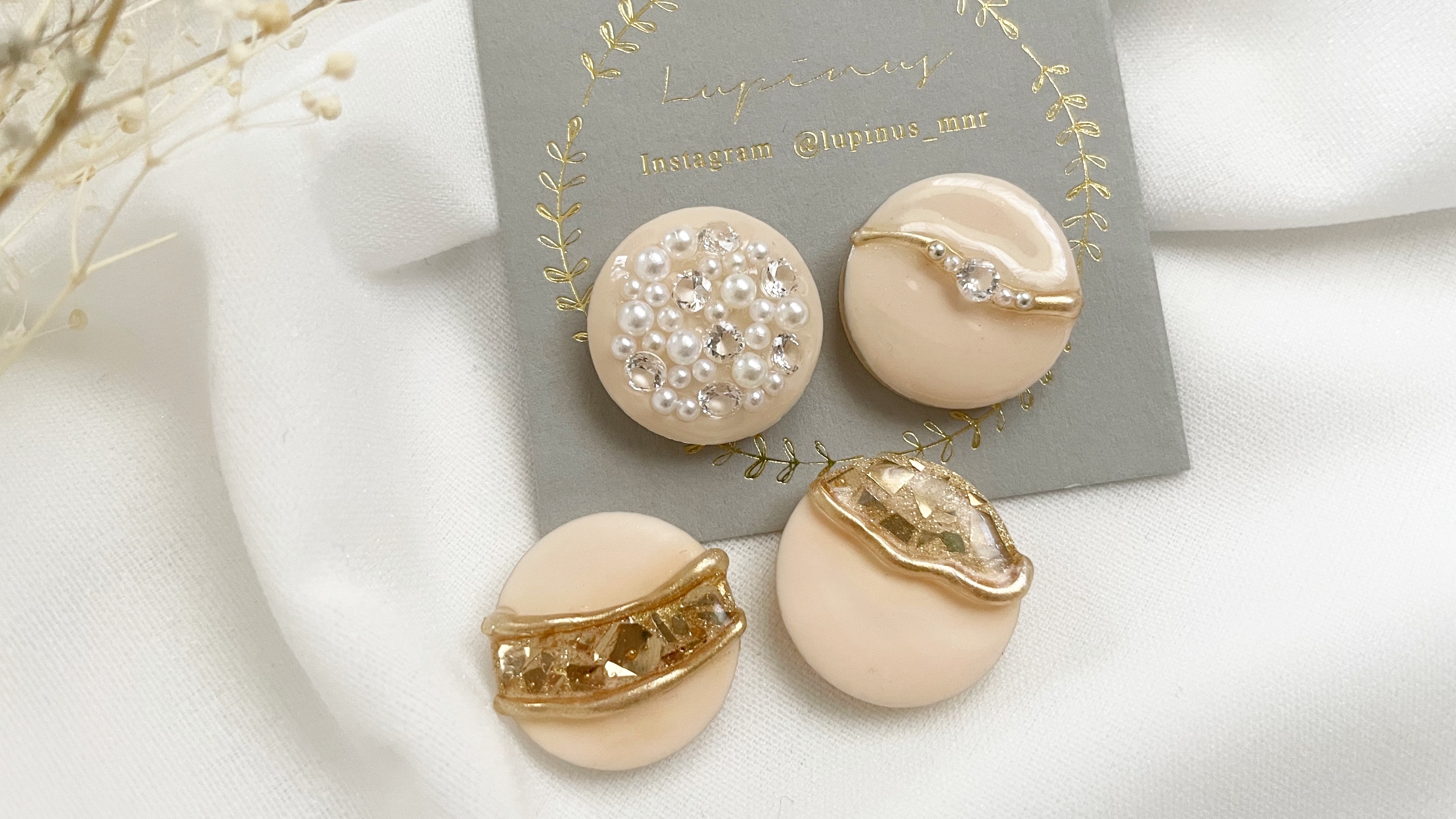 1回完結レッスン】【レジンアクセサリー】粘土ジェル𓍯2種類のアートを