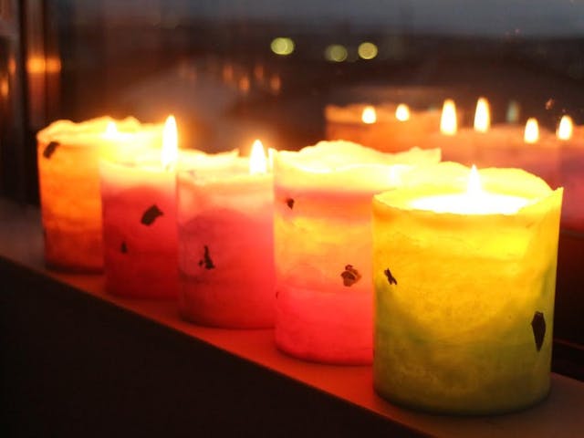 パステルレイヤーキャンドル