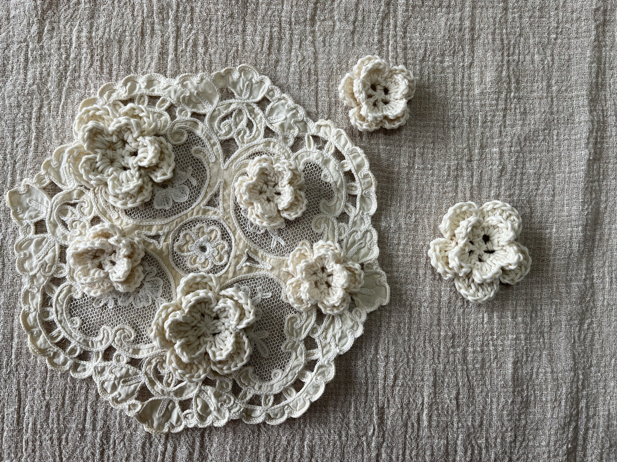 花びら2枚重ねの花モチーフの編み方　＊PDF編み図付き＊