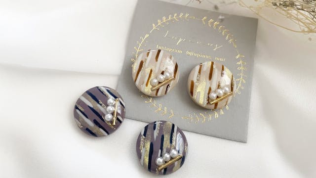 【レジン】ミラーパウダーで作る！奥行きストライプの作り方