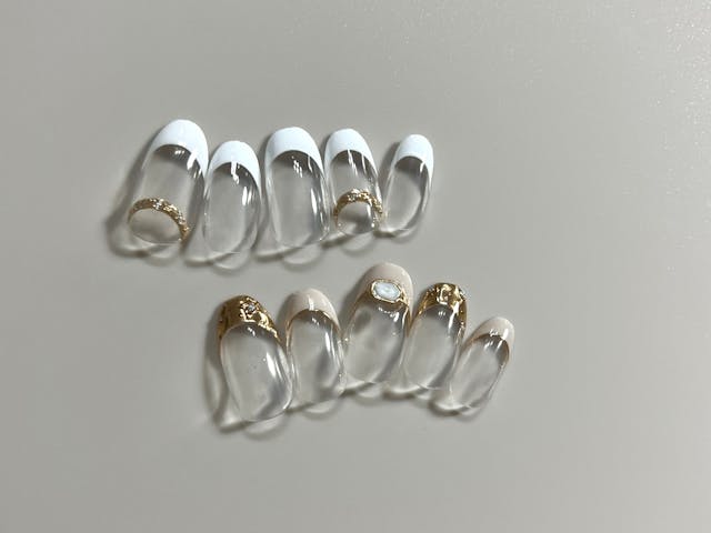 2種類の筆で作るフレンチネイルのやり方（3パターン）