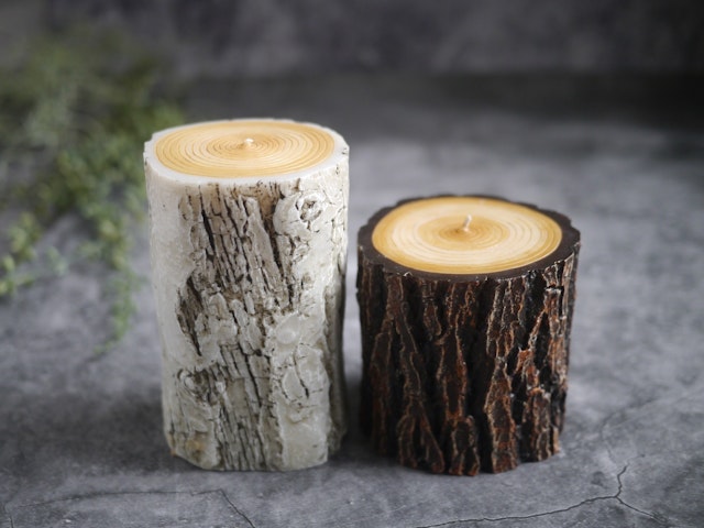 丸太キャンドルの作り方 BROWN & WHITE セット［How to make LOG CANDLE BROWN & WHITE set］の紹介画像1
