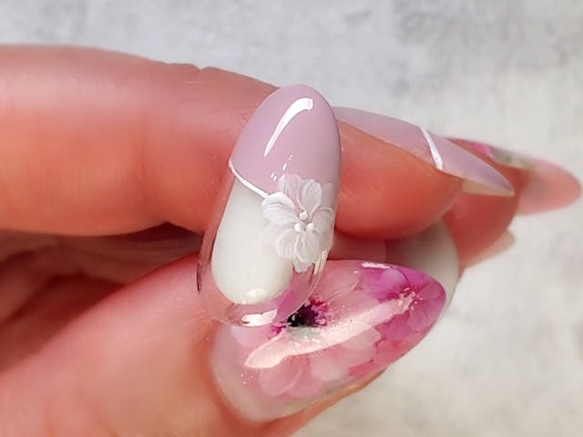 05 ②ピンクエレガントブーケのやり方(フラワーフレンチ編)