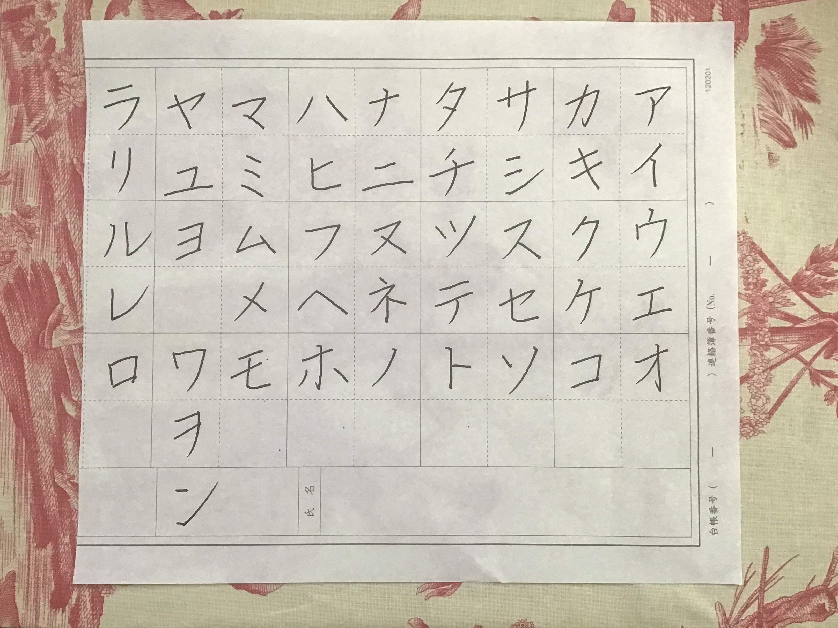 カタカナ五十音の書き方（解説付き）