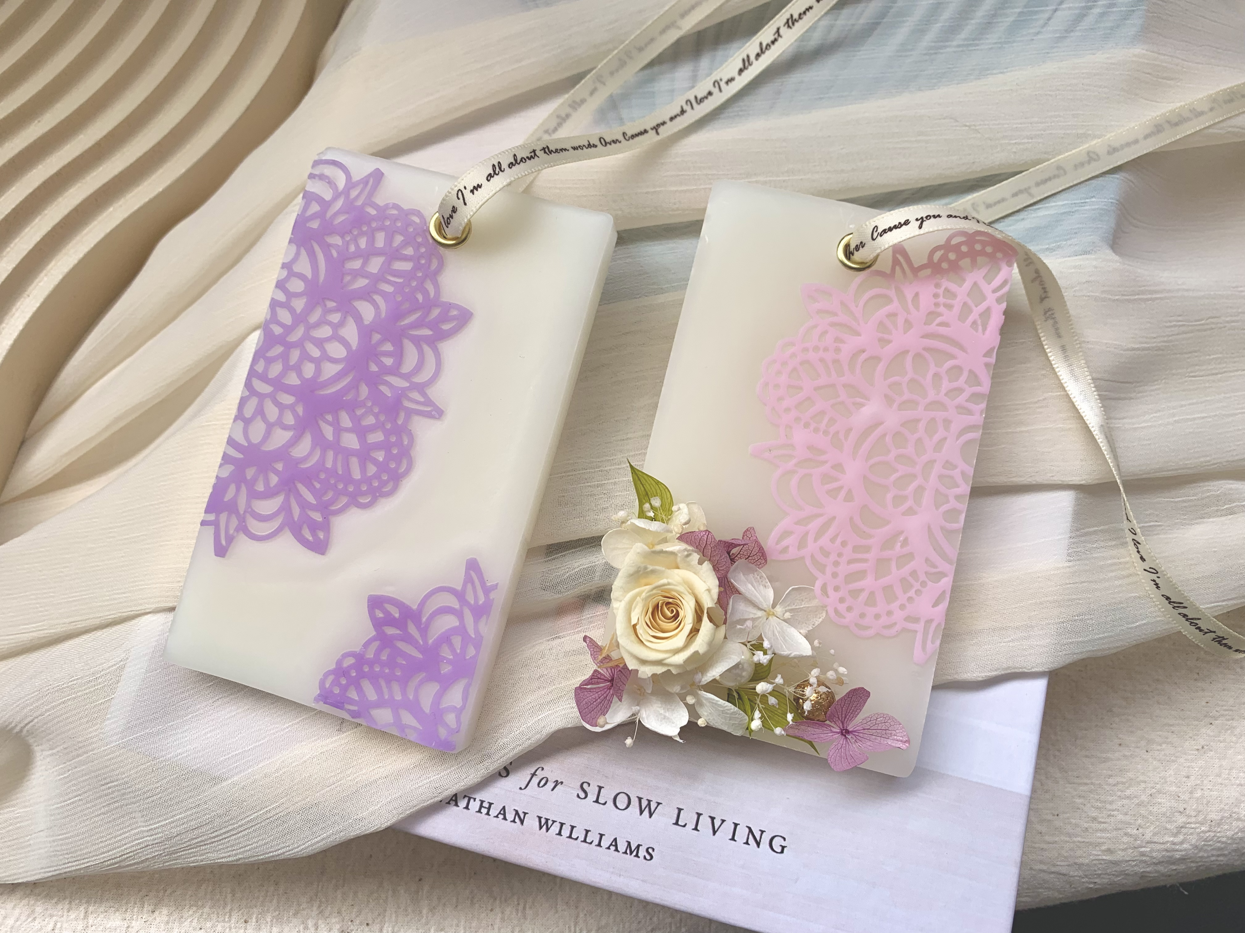 お花とレースのアロマサシェの作り方