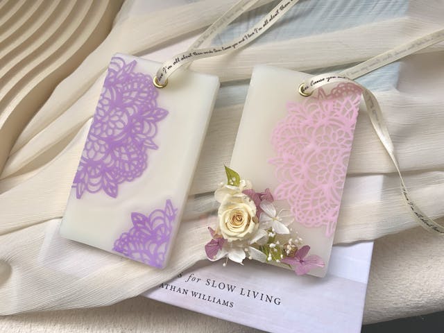 お花とレースのアロマサシェの作り方