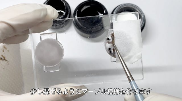 マーブル模様アートも簡単に作れる♪