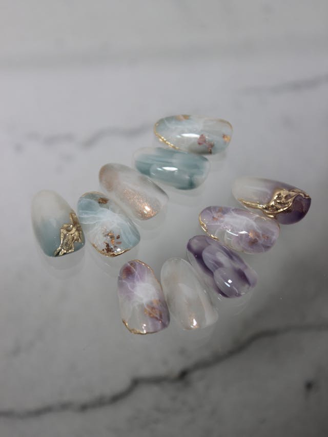 奥行き天然石【veil stone】の作り方