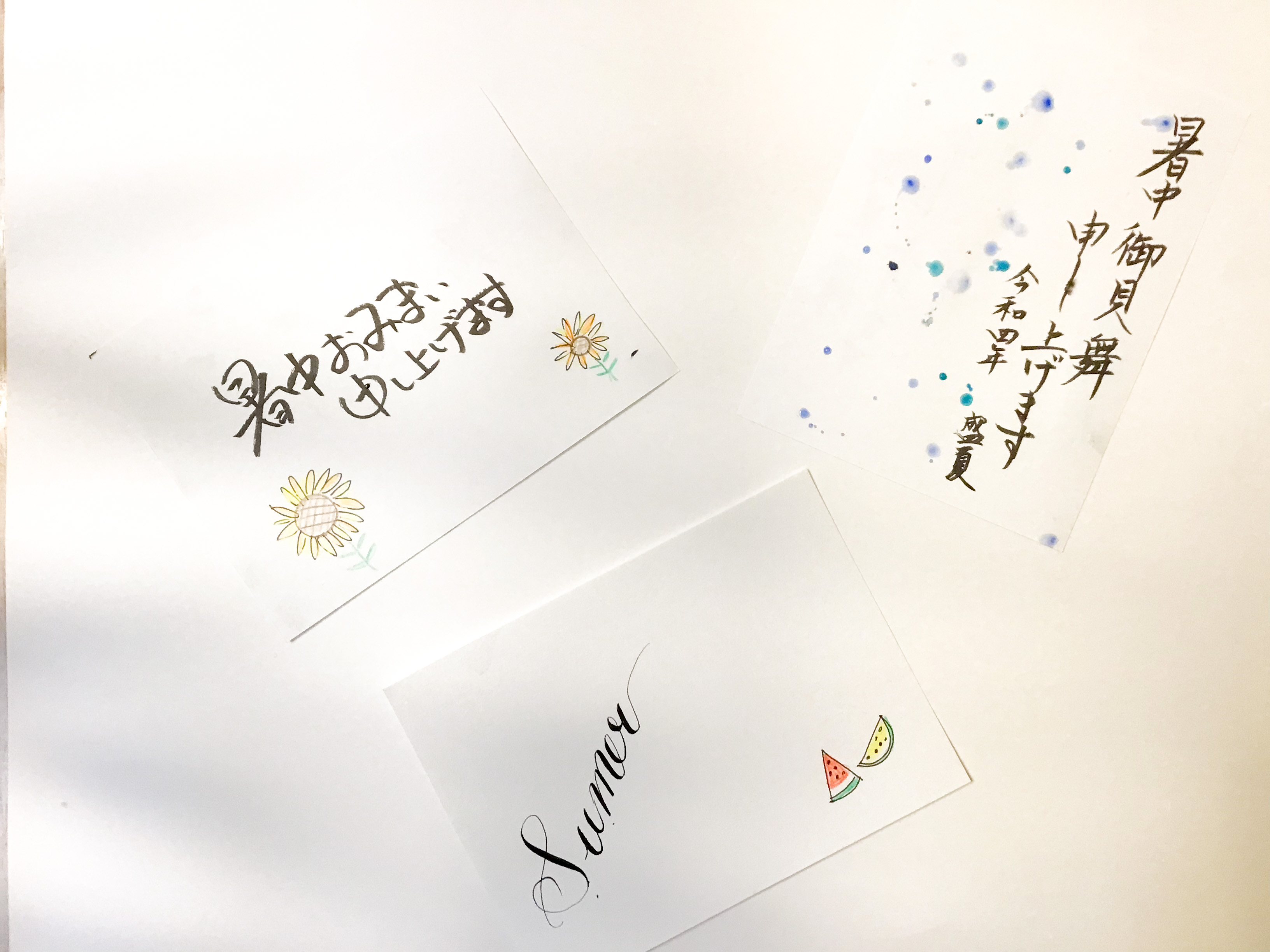 暑中お見舞いハガキ3種の書き方